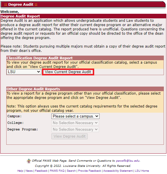 myLSU Portal Finding a Student's GPA GROK Knowledge Base