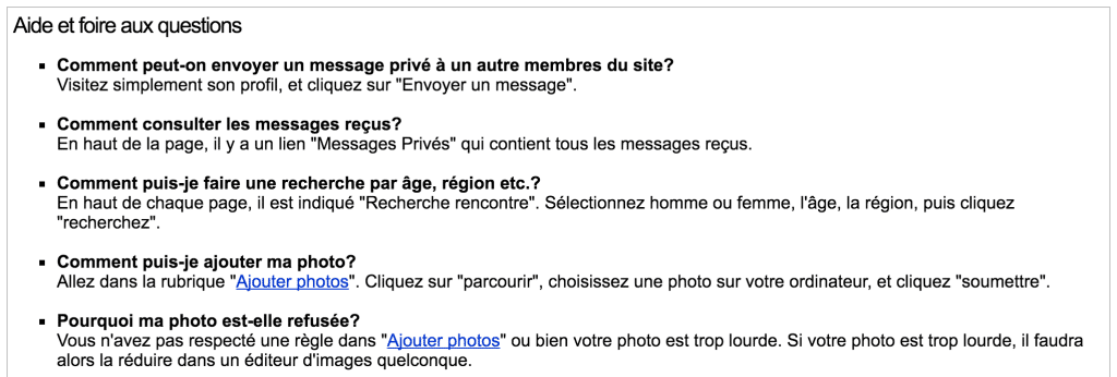 Service client du site de rencontres JECONTACTE Les coordonnées