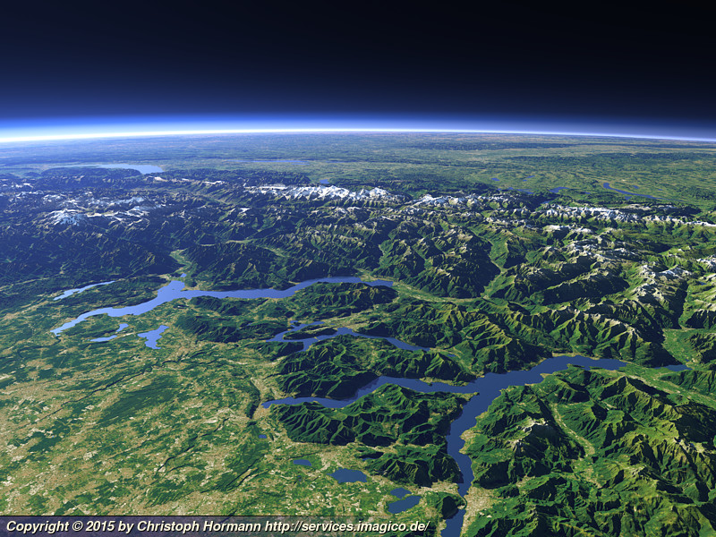 Lago di Como and Lago Maggiore Imagico.de Geovisualizations