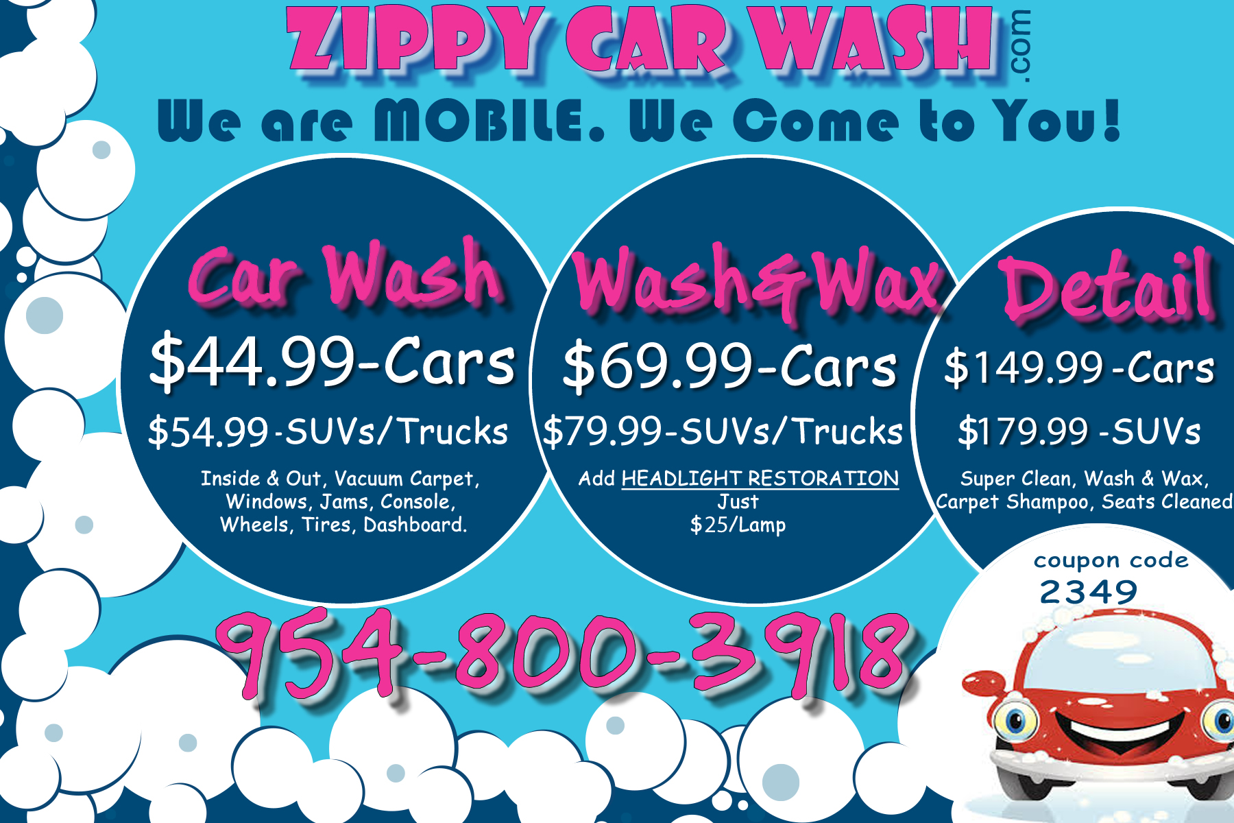 Wash and Wax SUV/Van Services Your Way