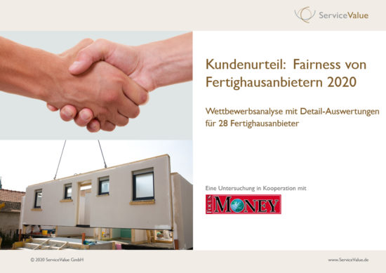 Kundenurteil Fairness von Fertighausanbietern 2020
