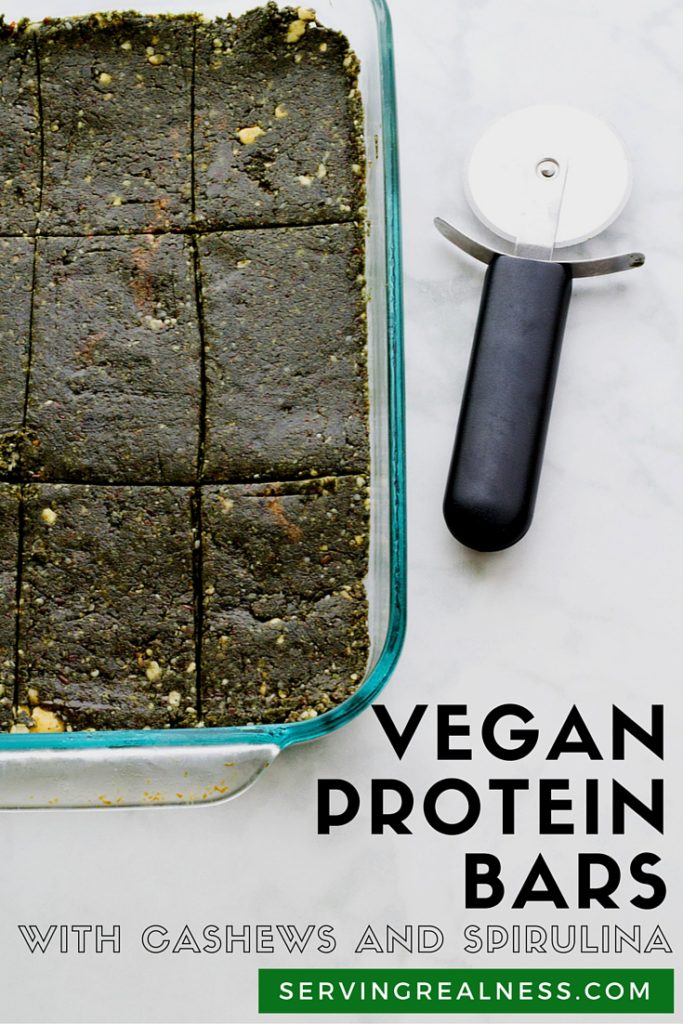 Vegan Protein Bar Recipe with Cashews Serving Realness
