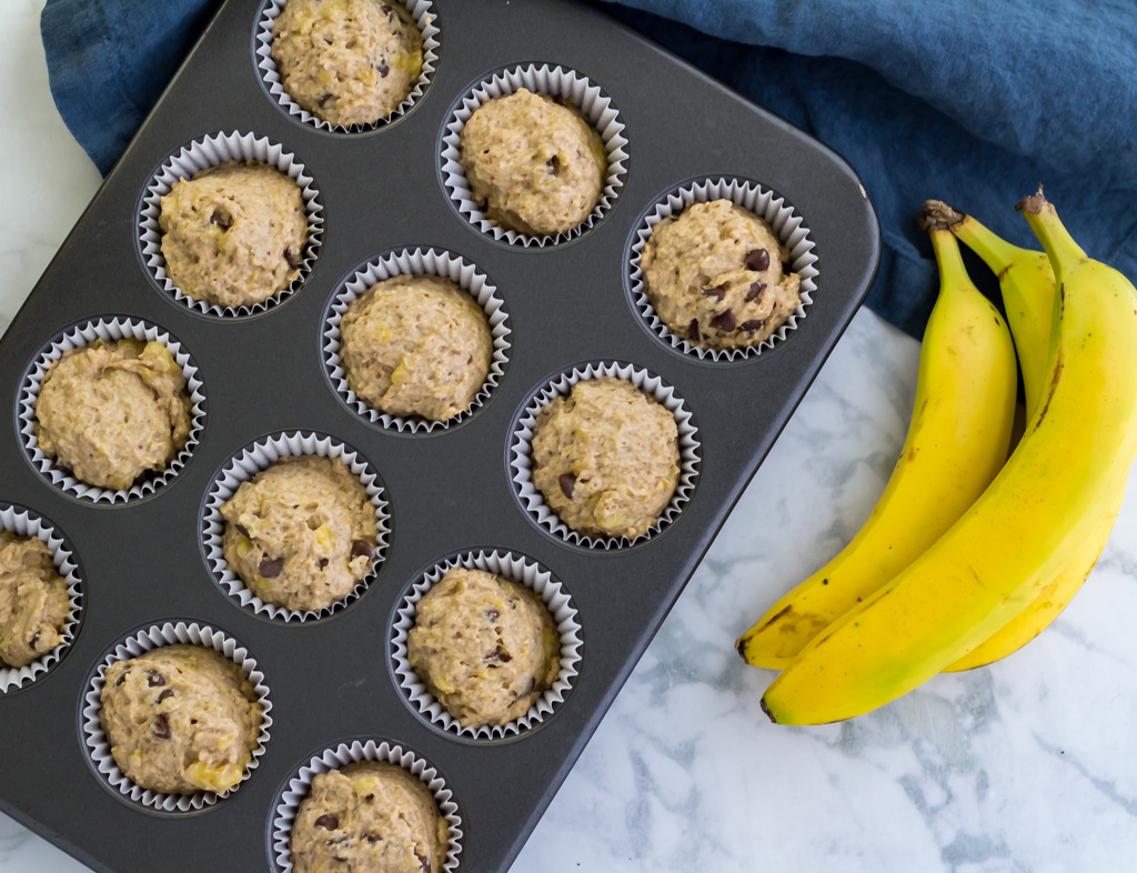 Easy Vegan Banana Chip Muffin Recipe Serving Realness