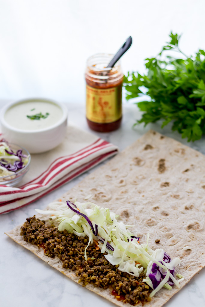 Spicy Lentil Wrap with Tahini (TJ's Copycat Recipe!) Serving Realness