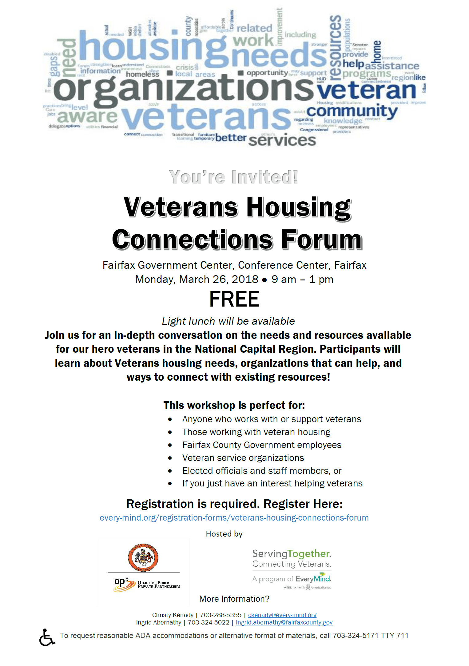 Veteran Housing Connections Forum Mar 26