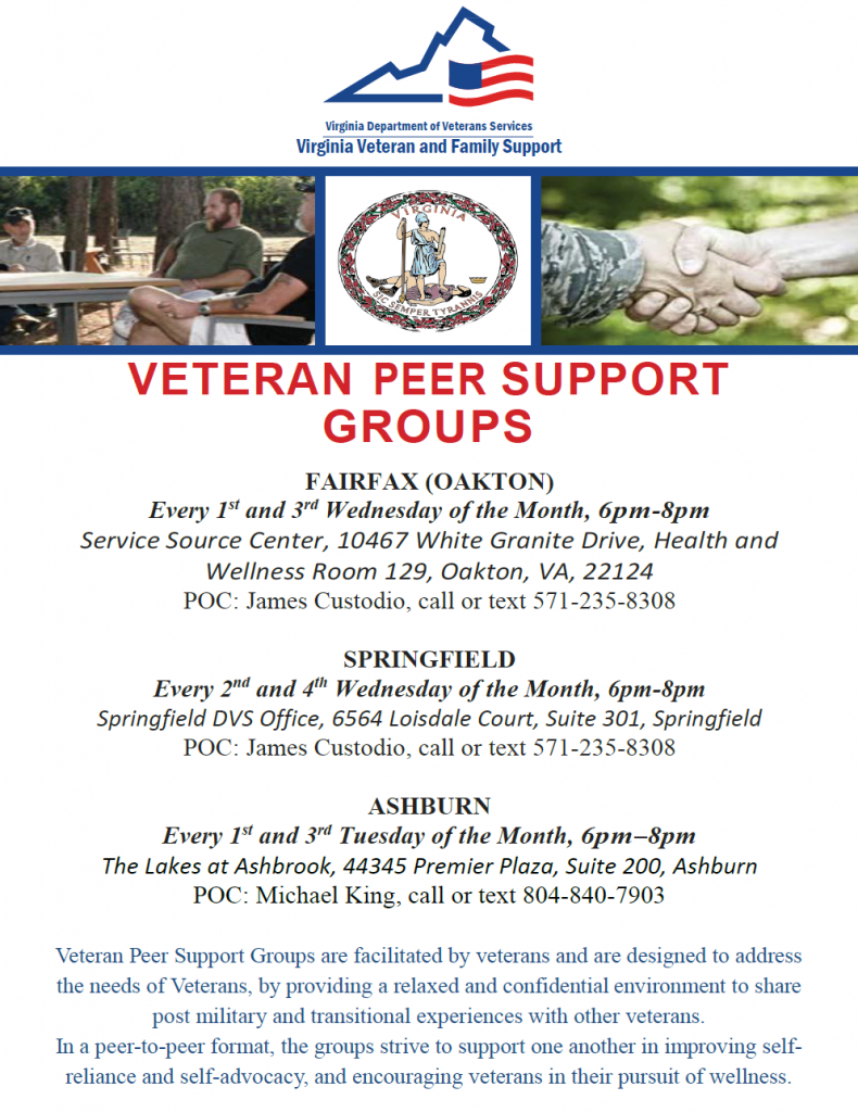 Veteran Peer Support Groups in Northern Virginia