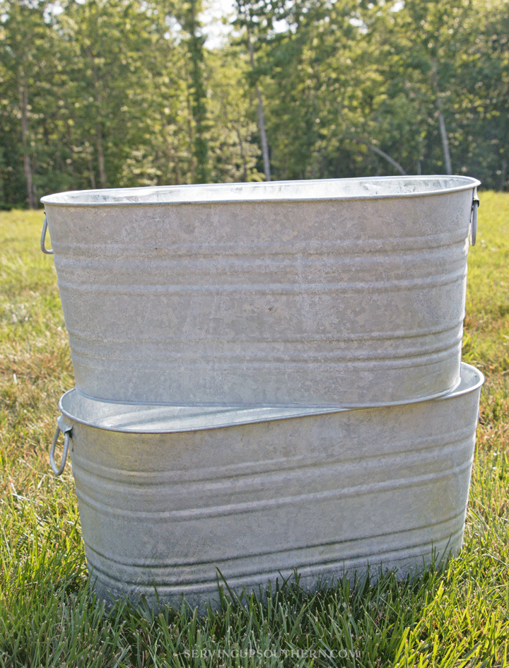 How To Age New Galvanized Containers