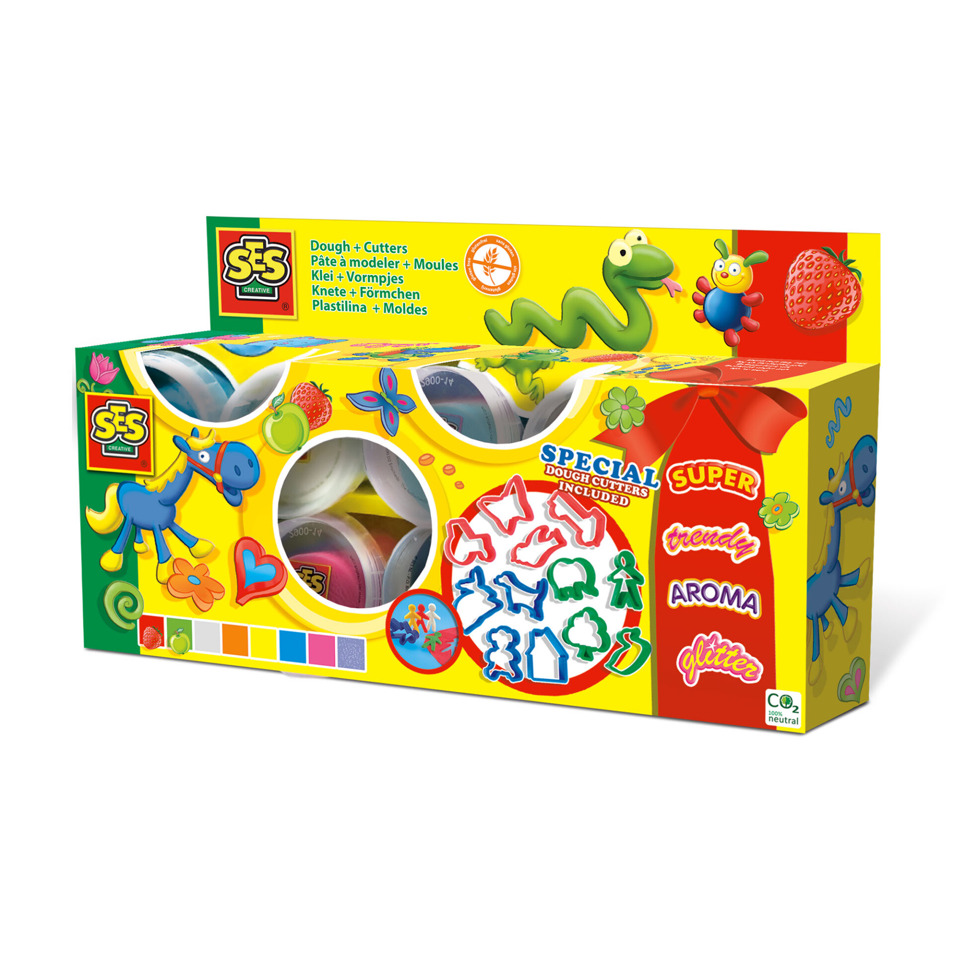 Dough mania 8x90gr with cutters SES Creative