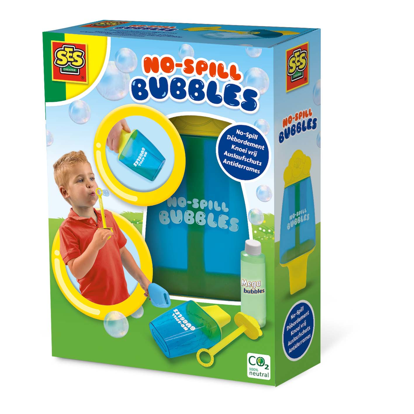Nospill bubble bucket with Mega bubbles SES Creative