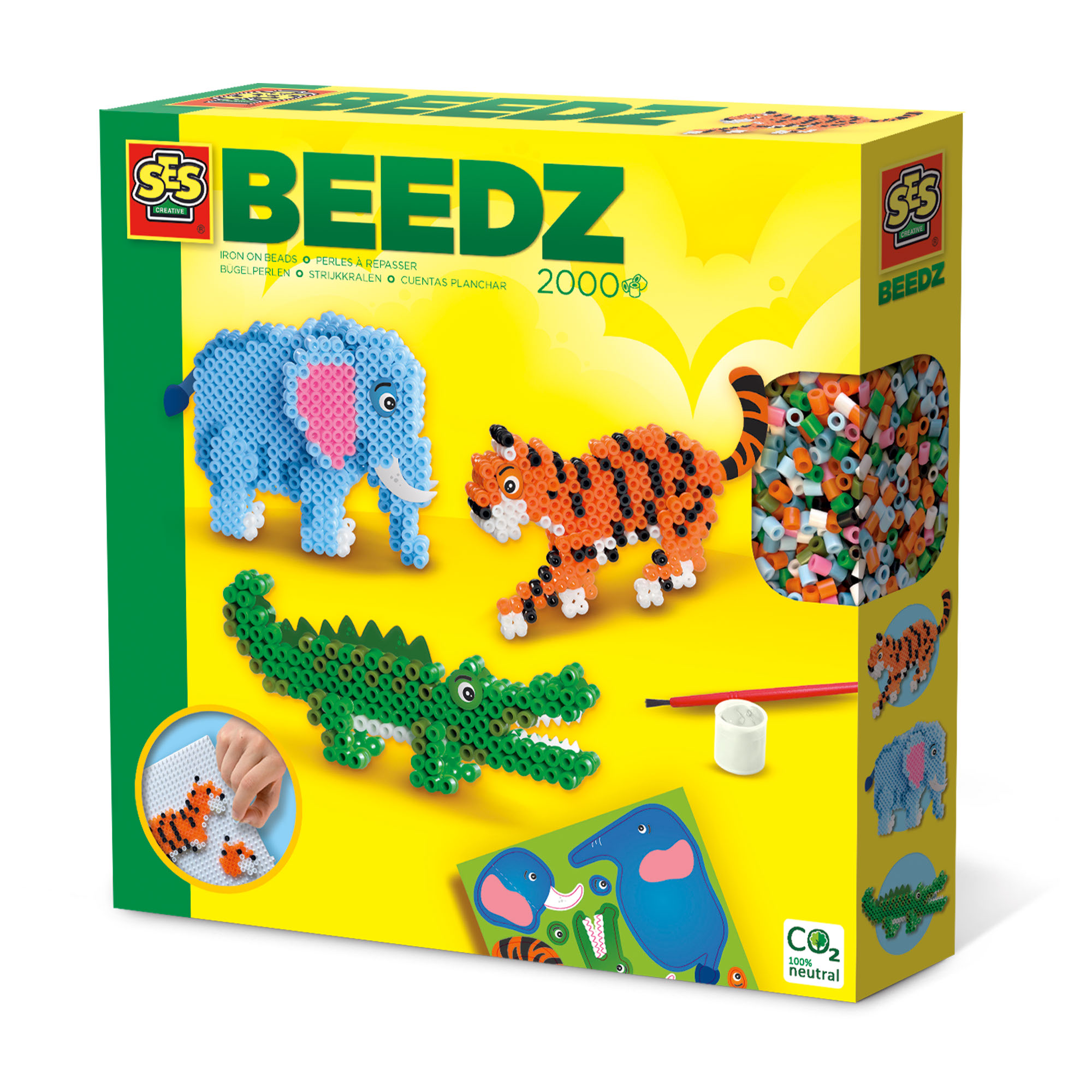 Iron on beads Safari animals SES Creative