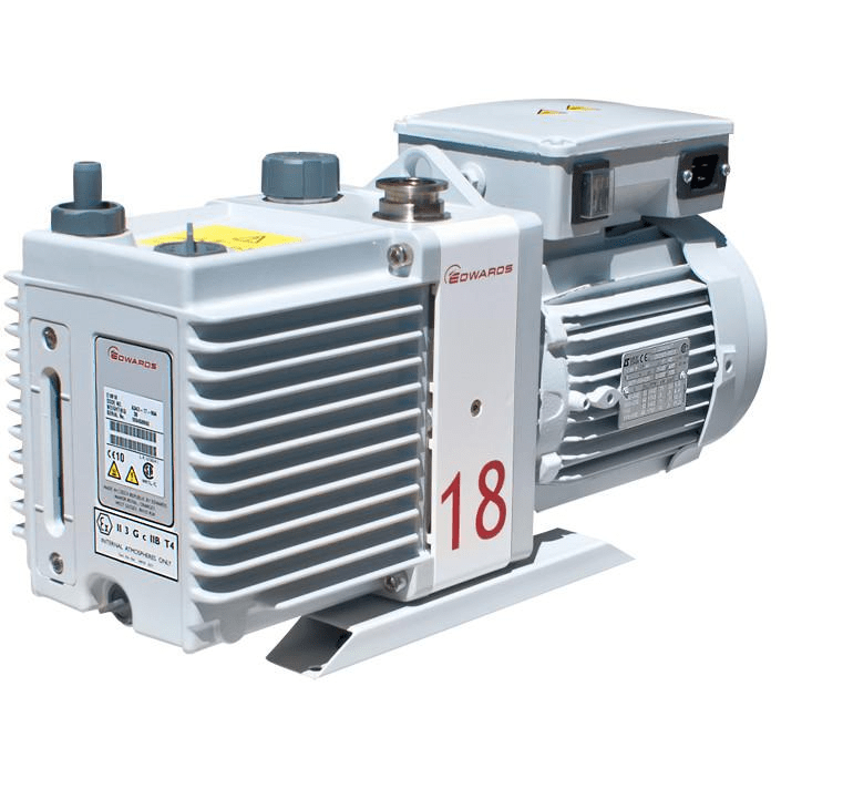 Two Stage Rotary Vane Pumps, Edwards E2M18, NEW SES Scientific