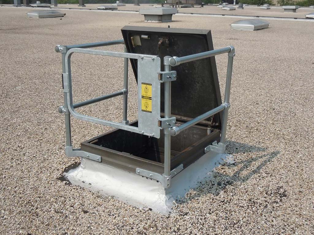 Roof Hatch Railing Kits for Worker Fall Protection Sesco Safety