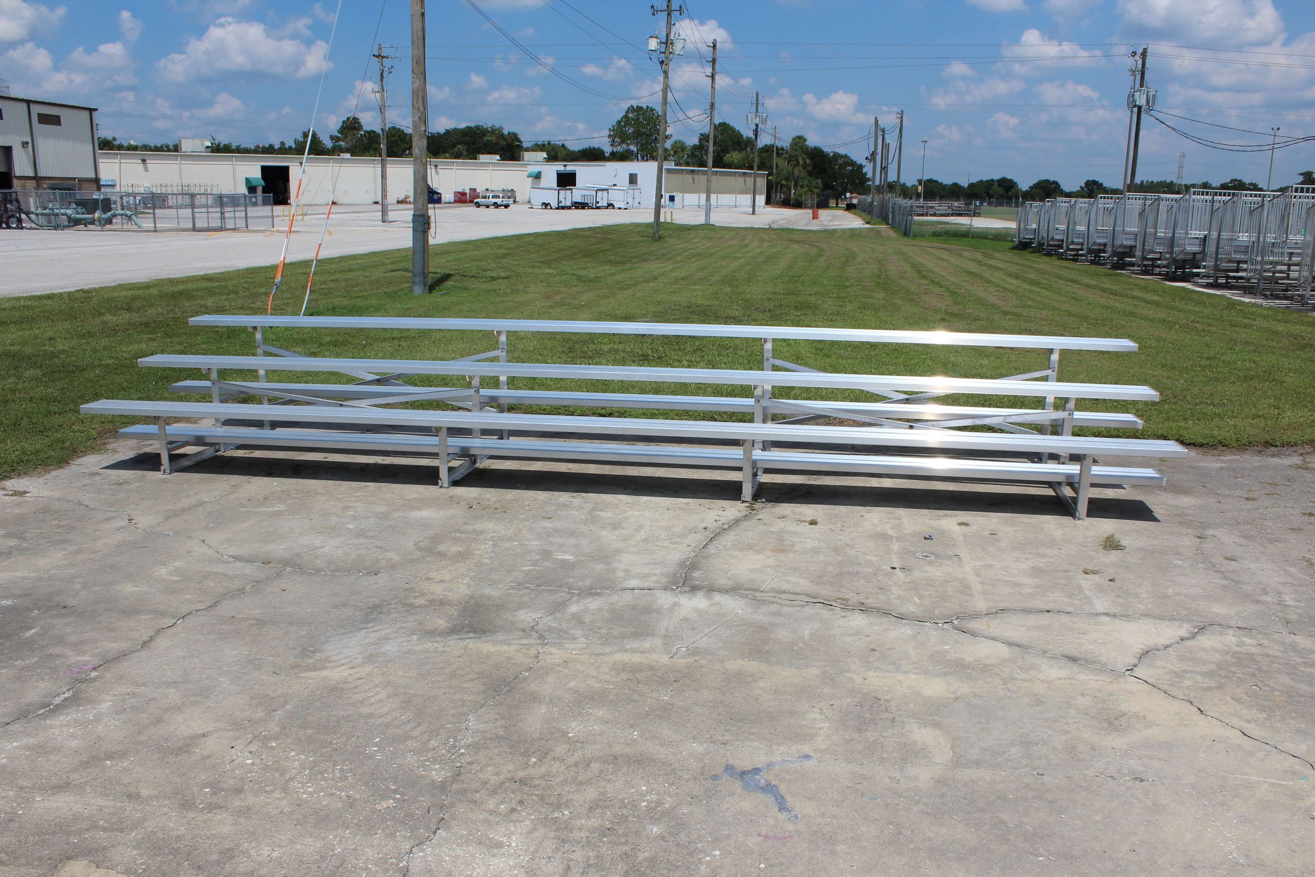 3 Row Aluminum Bleachers for Sale Call to Order