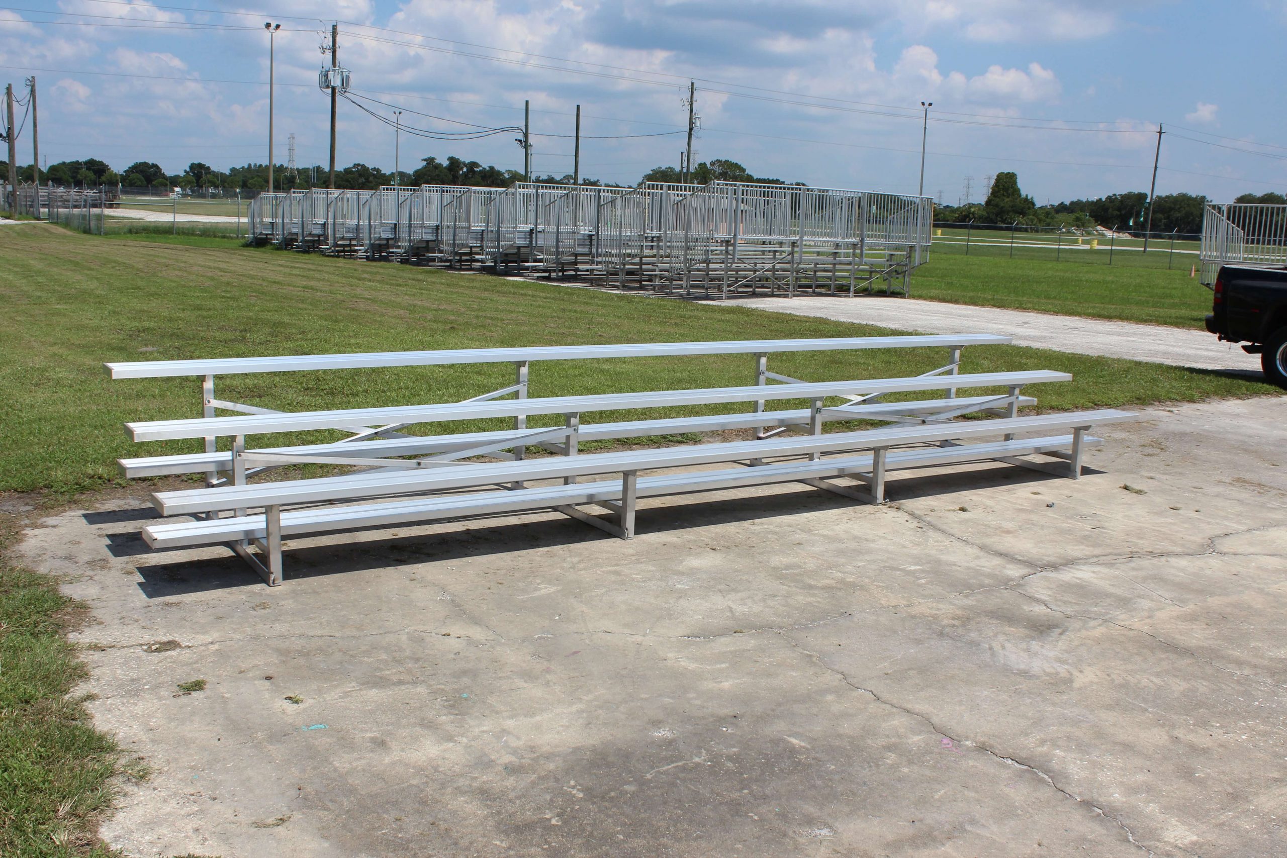 3 Row Aluminum Bleachers for Sale Call to Order