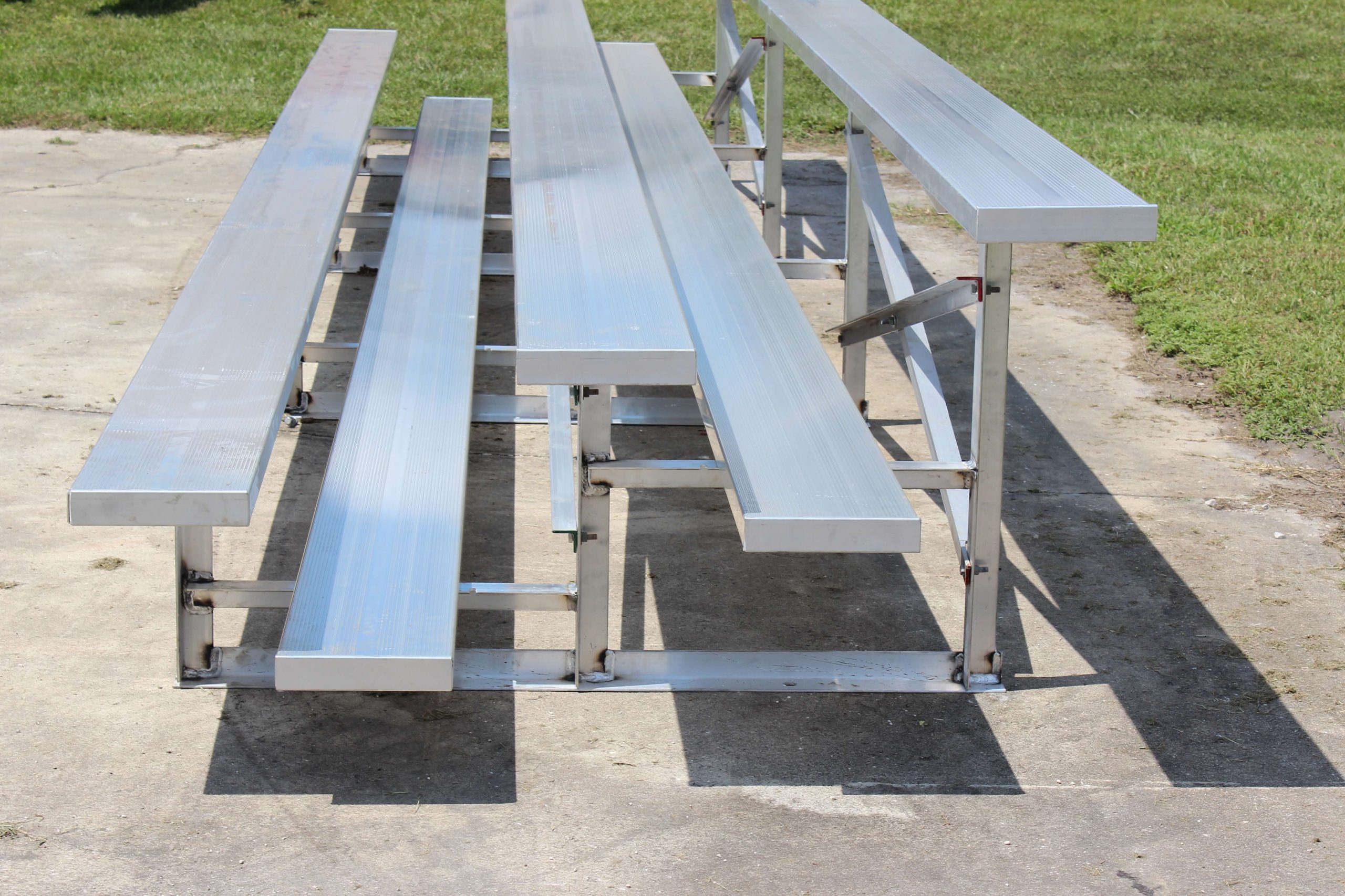 Tip n Roll bleachers for sale Aluminum tip n roll bleachers Deliver