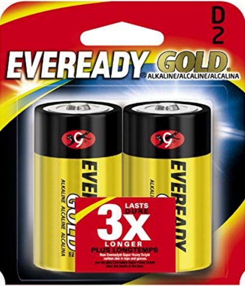 Eveready Gold D2 Pack (A95BP2) SessionsUSA