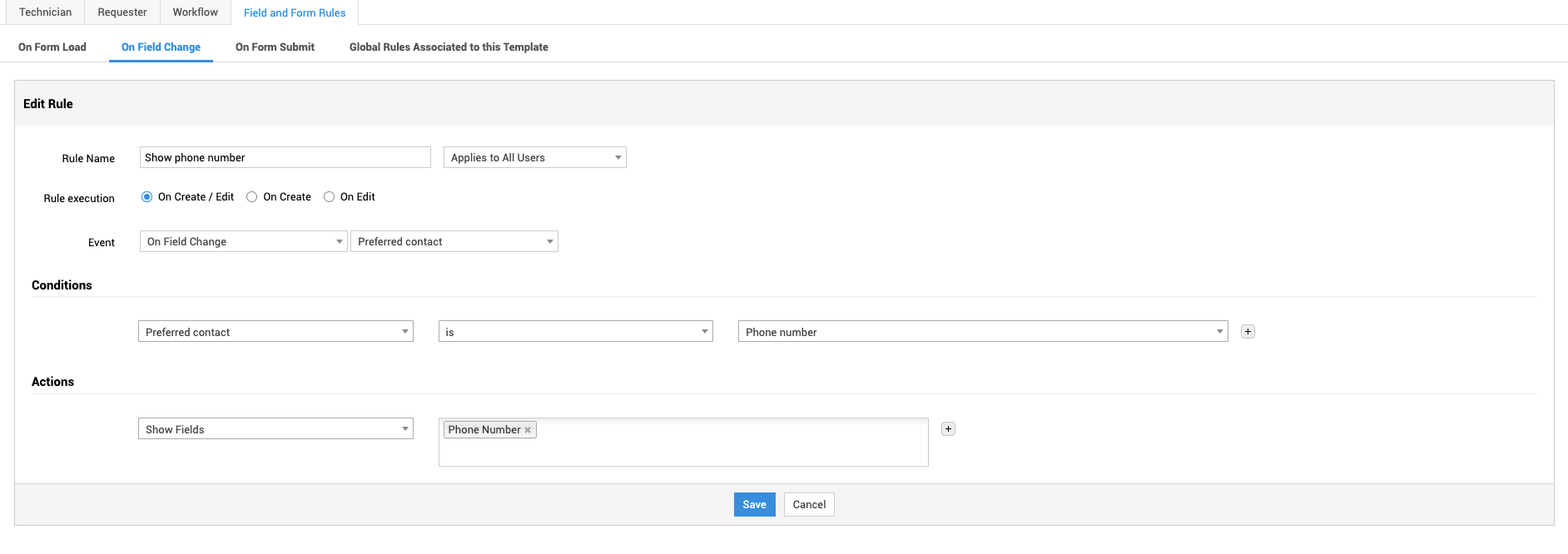 Field & Form Rules in ManageEngine ServiceDesk Plus Set3 Solutions