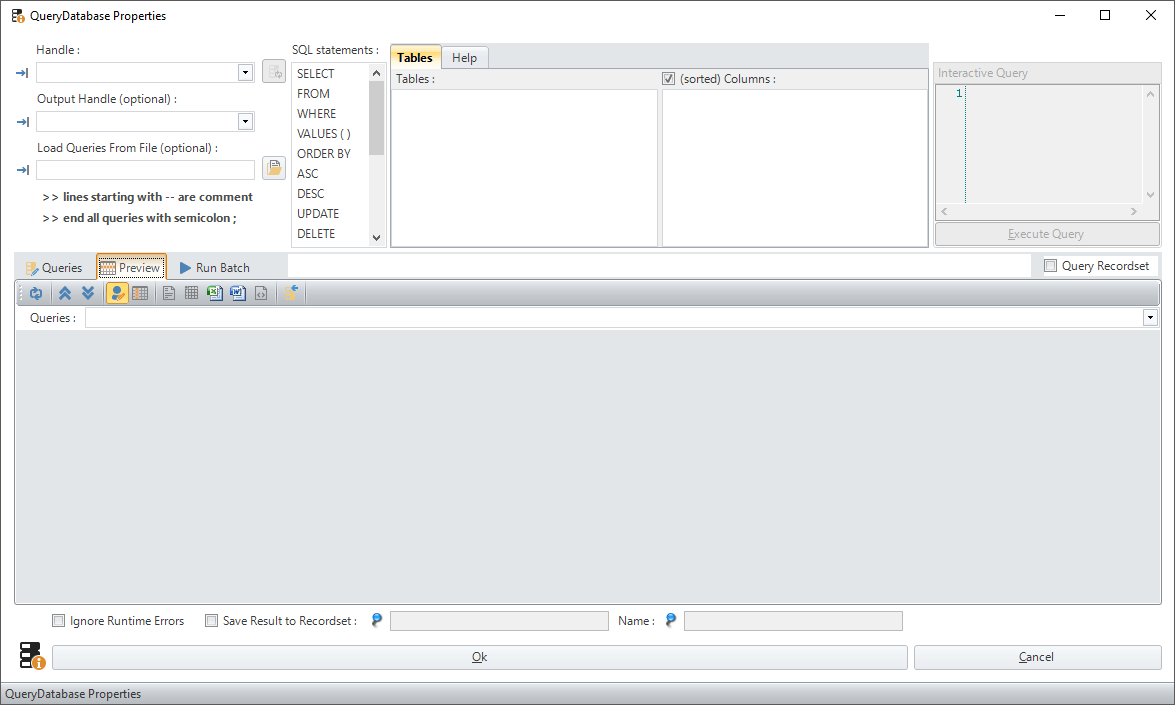 QueryDatabase SetConnect