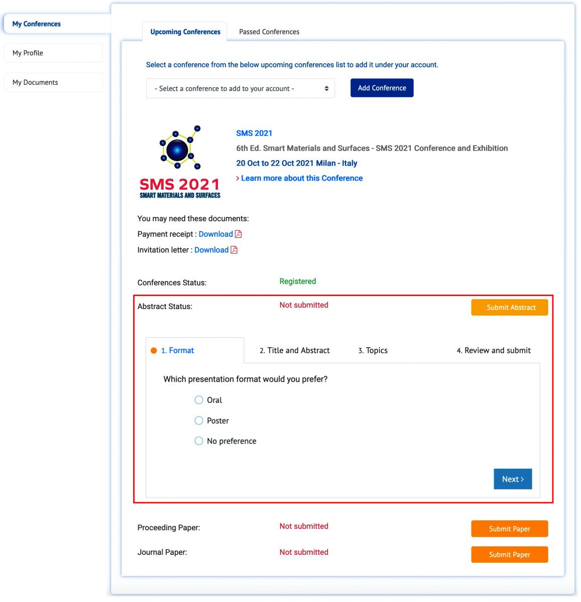 Setcor Submitting your abstract