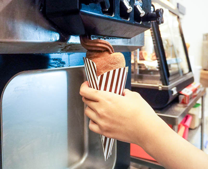 Chimney European Pastry Shaped Like A Chimney Filled With Ice Cream