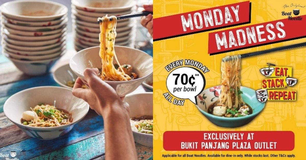 All day, every Monday, ultra cheap 70cent unlimited boat noodles
