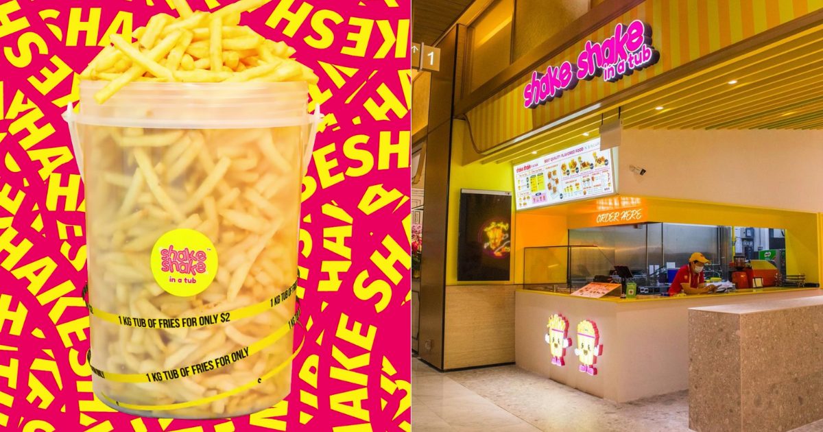Shake Shake in a Tub to sell 1kg tubs of fries for S2 for one day only