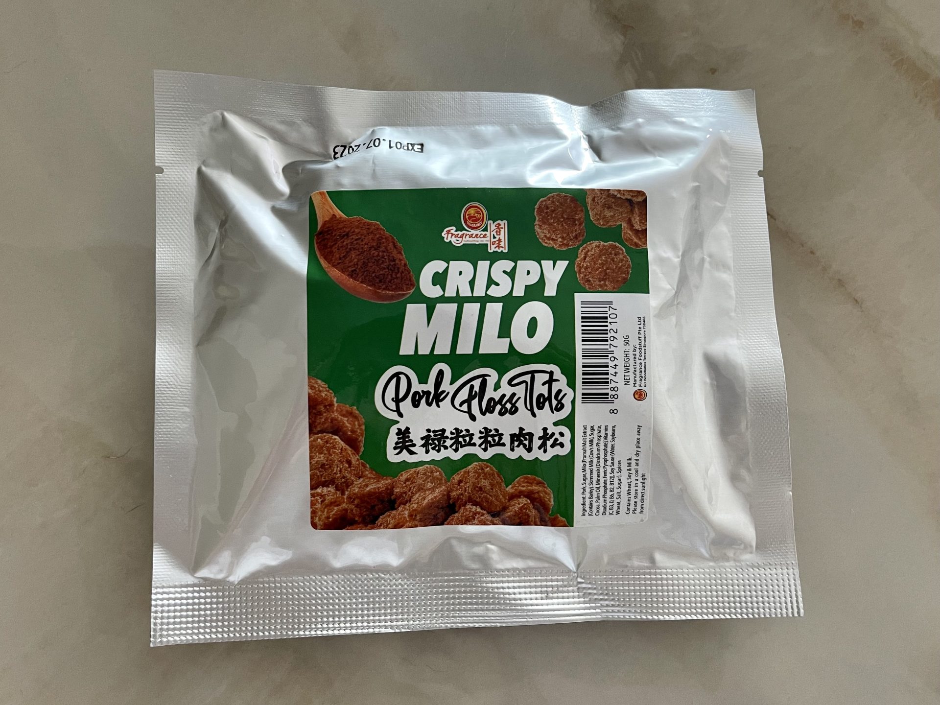 Fragrance Bak Kwa releases Crispy Milo Pork Floss Tots Fragrance Bak
