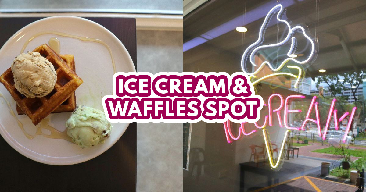 New in town WAFFLES 'N' SCOOPS Icecream cafe with yummy buttermilk
