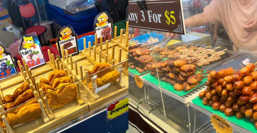 Yishun Pasar Malam has Samyang noodle egg rolls, ice cream popiah