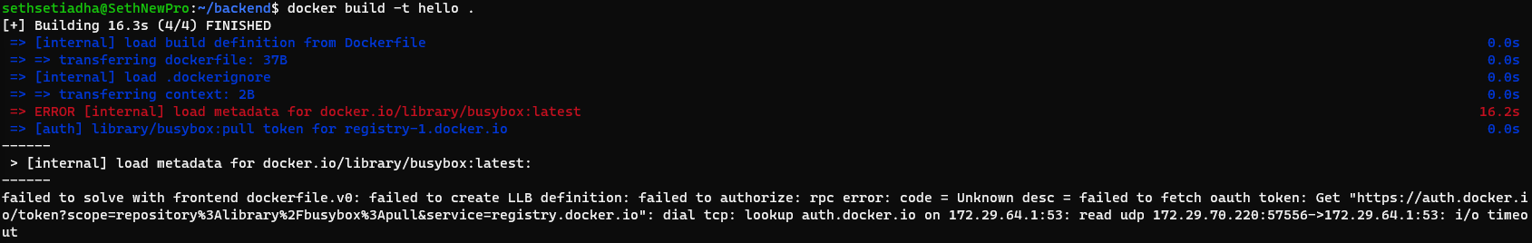 Docker error failed to solve with frontend dockerfile.v0 Sultan Agung