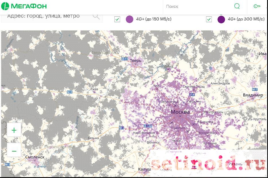 Life карта покрытия 4g