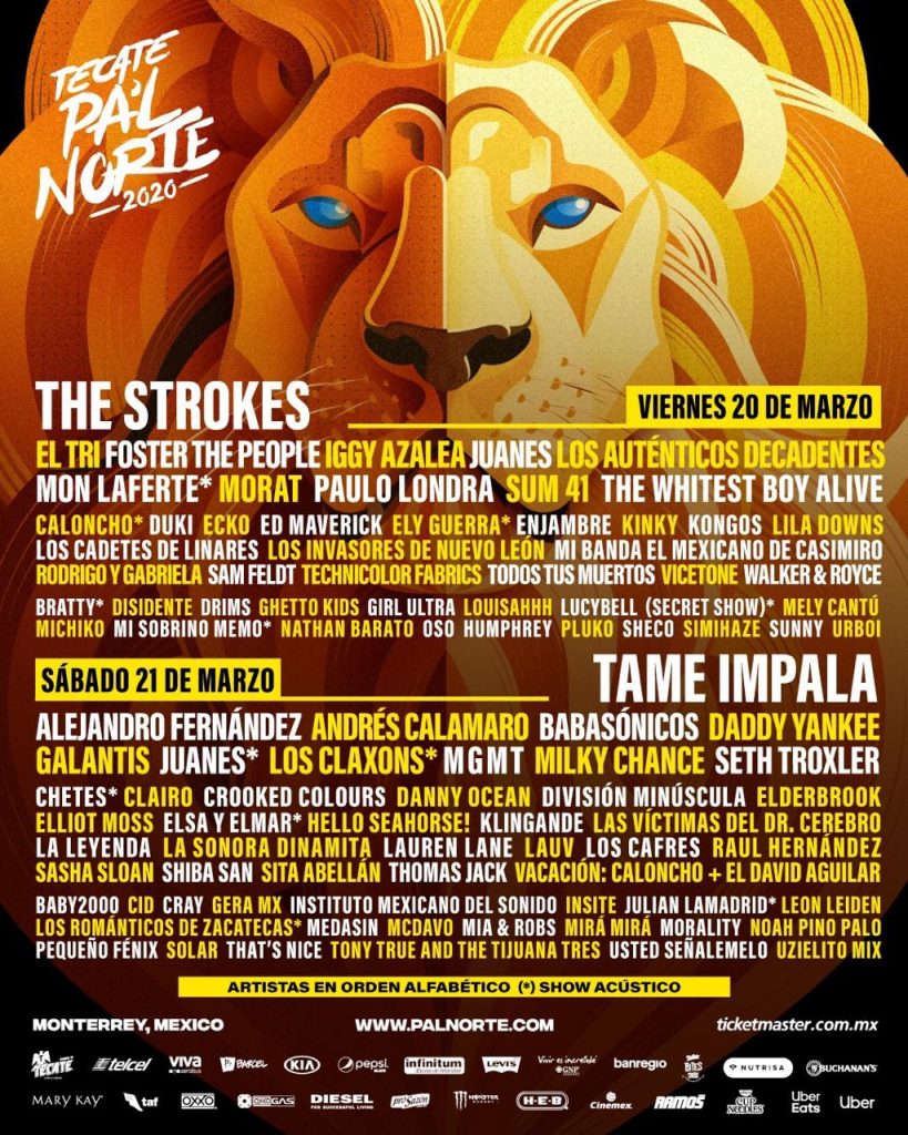 Tecate Pal Norte 2020 20 y 21 de Marzo 2020 Parque Fundidora