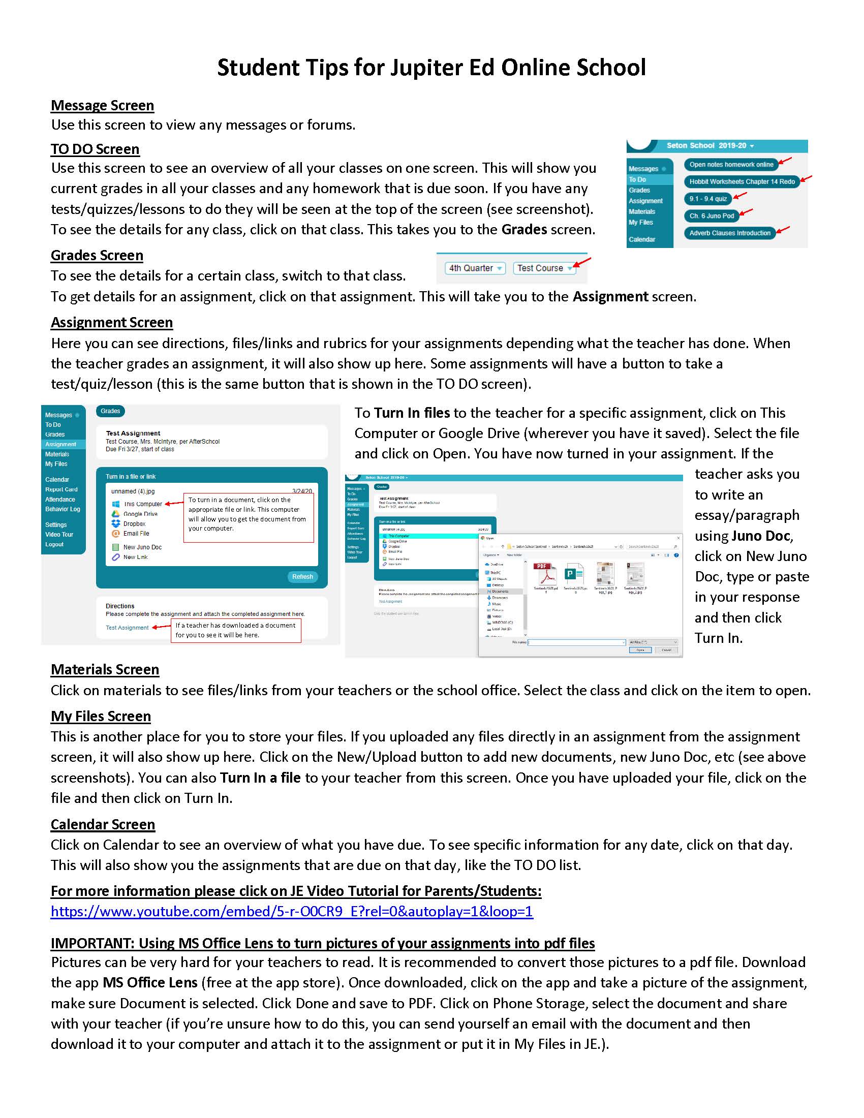 Jupiter Ed Tips for Students Seton School Manassas