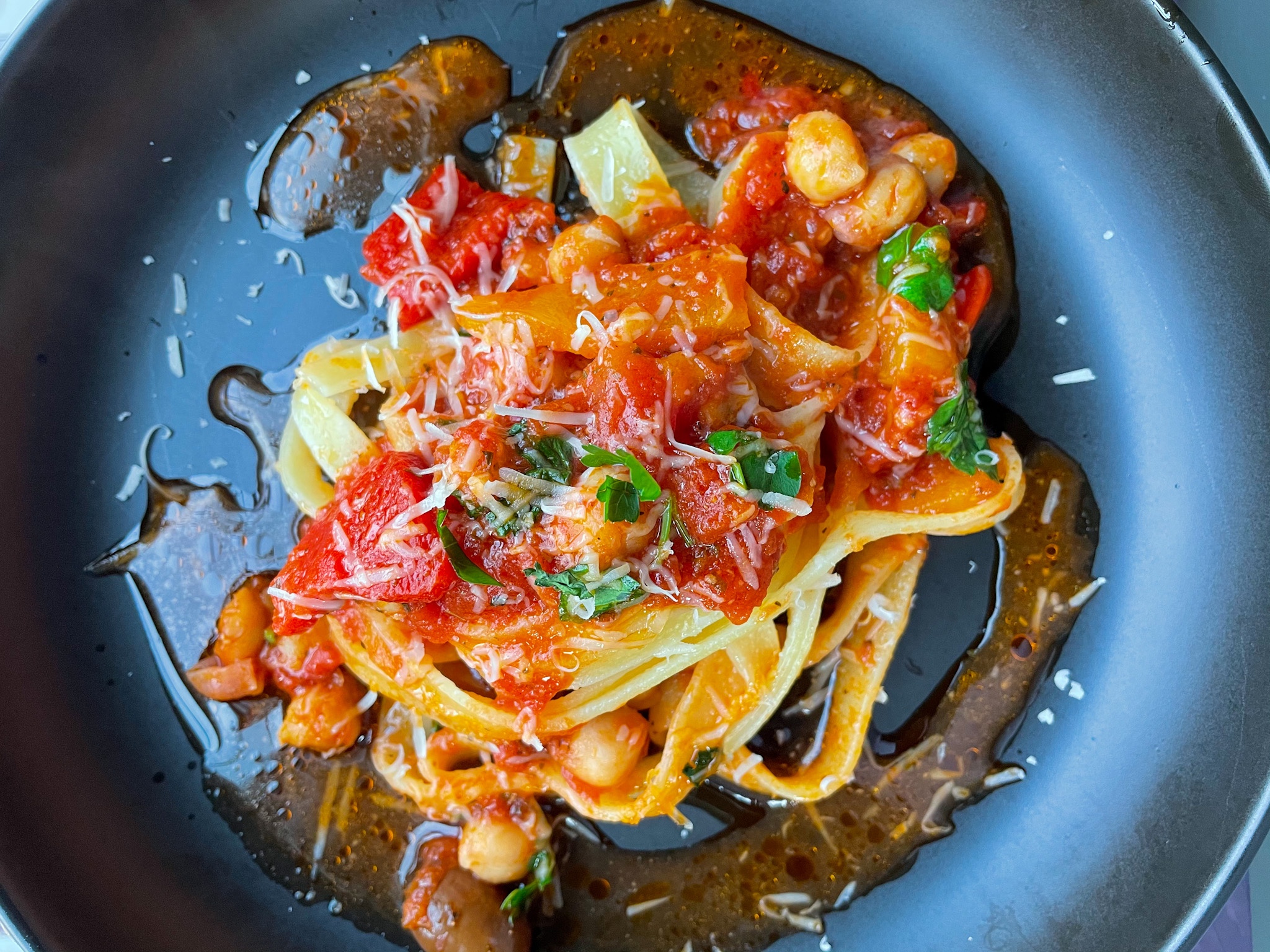 Tagliatelle Nests in Chickpea Pasta Sauce Set the Table with Love