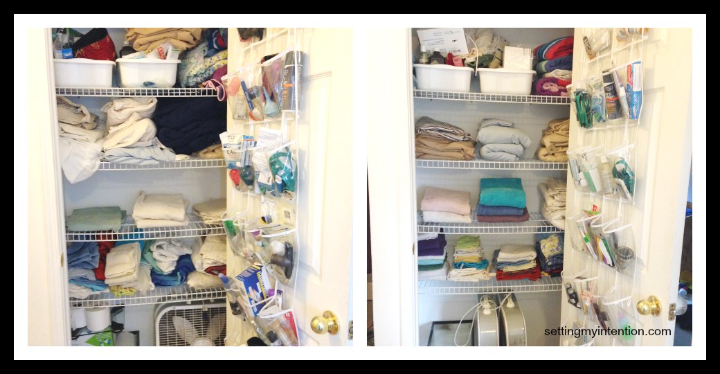 Decluttering the Linen Closet Setting My Intention