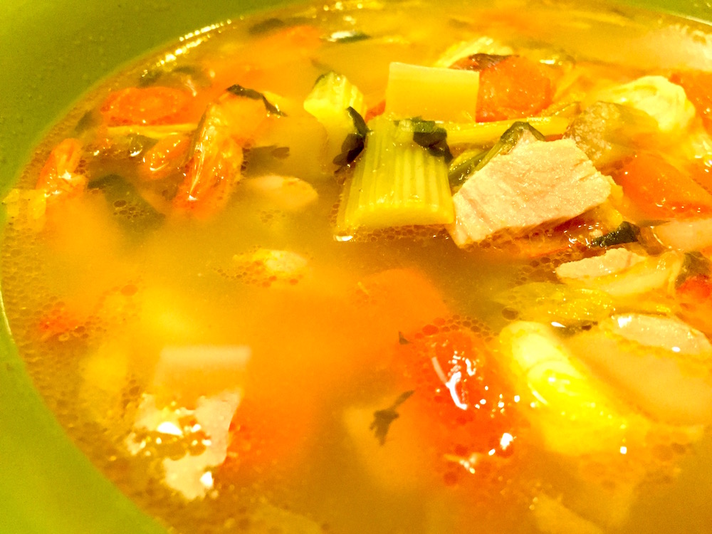 VeggieTunaShrimp soup recipe — Settle in El Paso