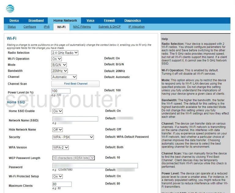 Setup WiFi on the Arris BGW210700 ATT