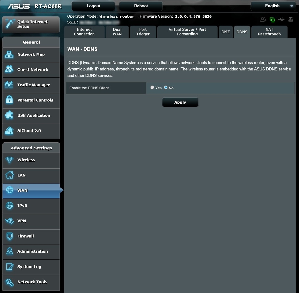 All Screenshots for the Asus RTAC68R