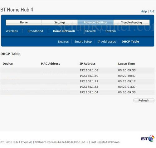 BT HomeHub4 Screenshots