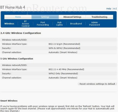 BT HomeHub4 Screenshots