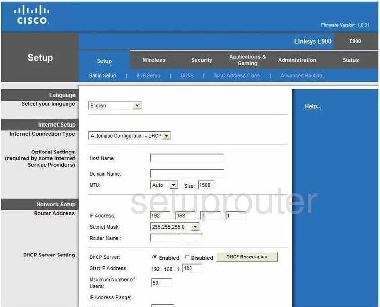 How to change the DNS settings on a Cisco Linksys E900 router