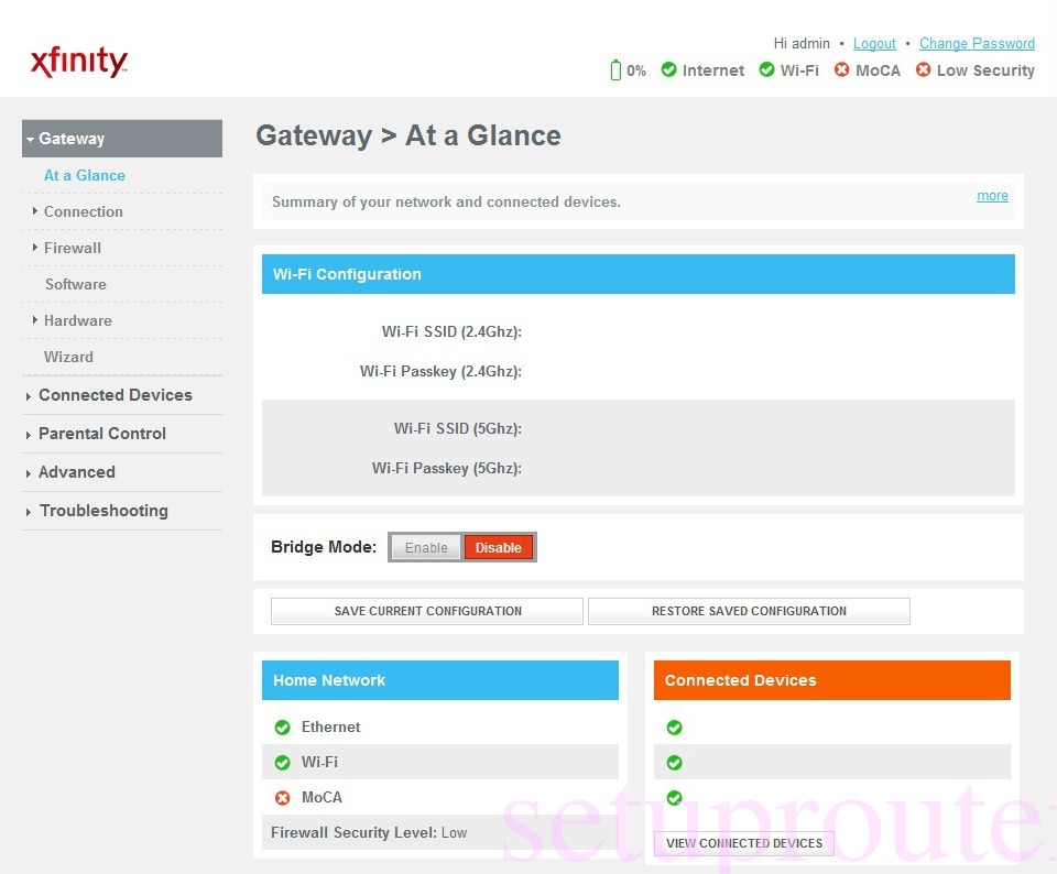 Cisco DPC3941T XFINITY Login Instructions