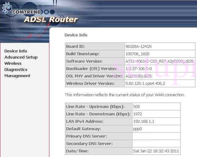 How to change the IP Address on a Comtrend AR5381u router