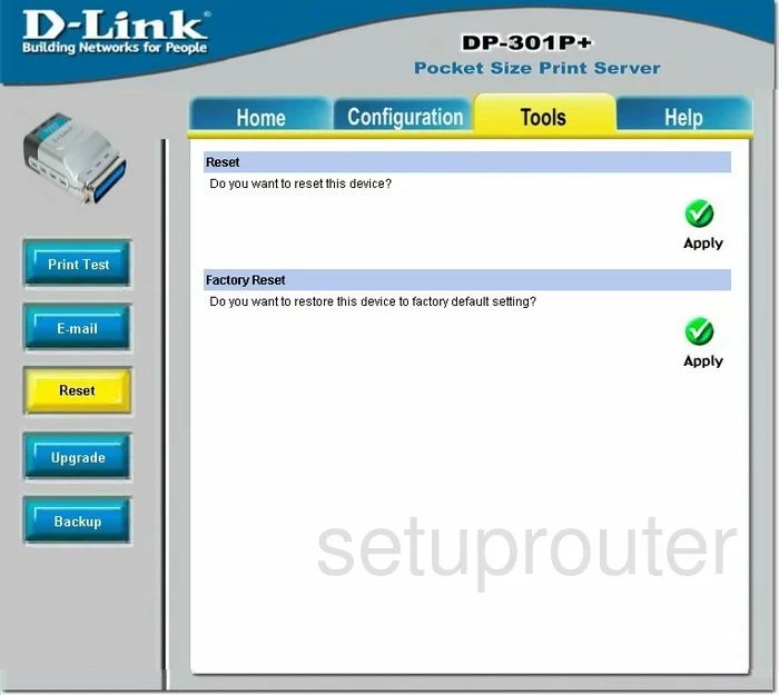 How to Reset the Dlink DP301P+