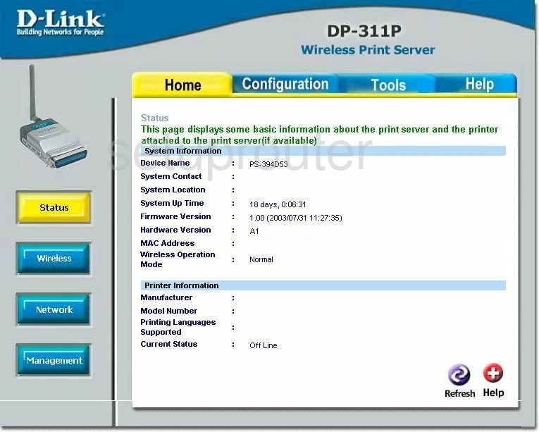 How to Reset the Dlink DP311P