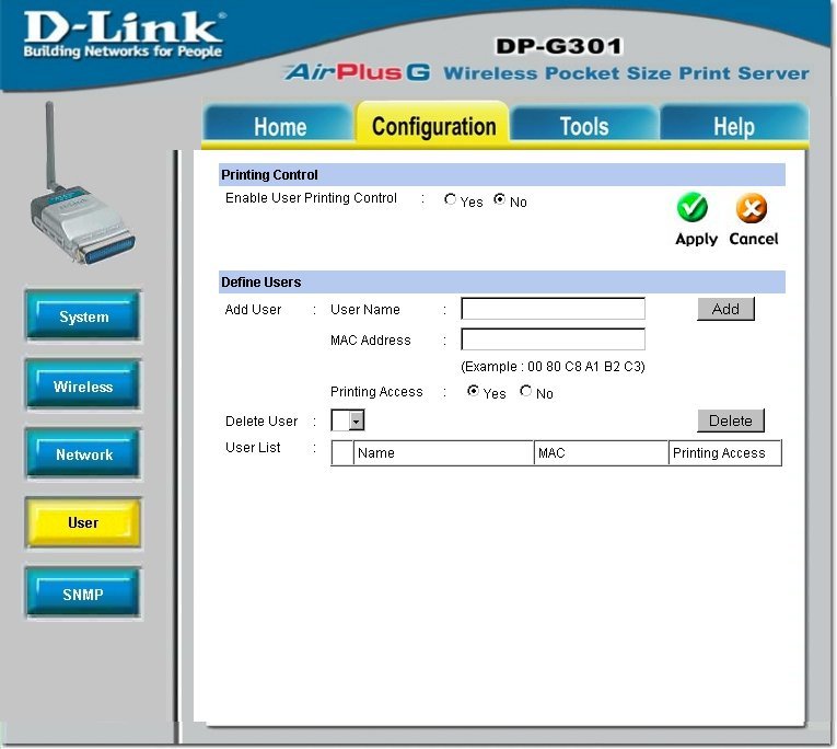 All Screenshots for the Dlink DPG301