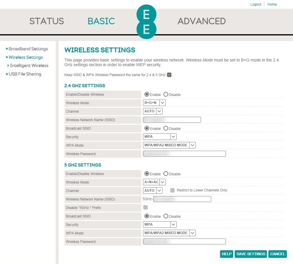 All Screenshots for the EE Bright Box 2