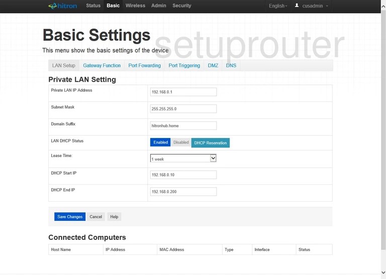 How to change the IP Address on a Hitron Technologies CGN3 router