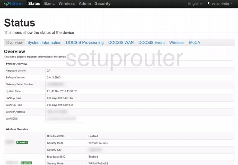 Everything About the Hitron Technologies CODA4582ONE Router