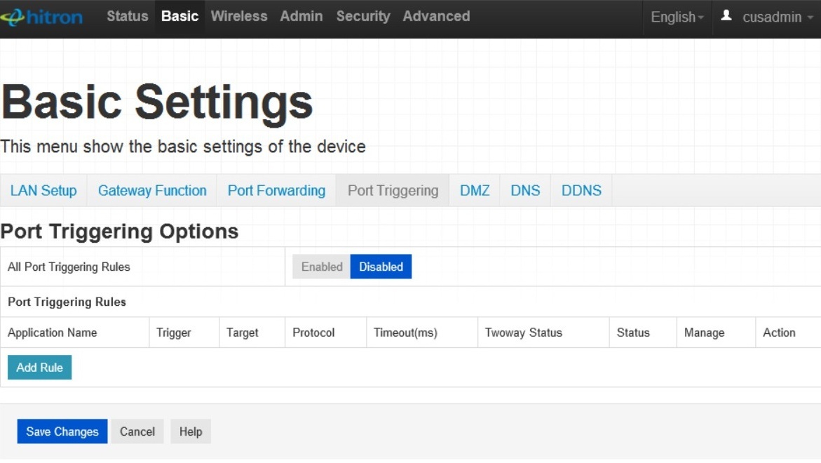 All Screenshots for the Hitron Technologies CODA4582